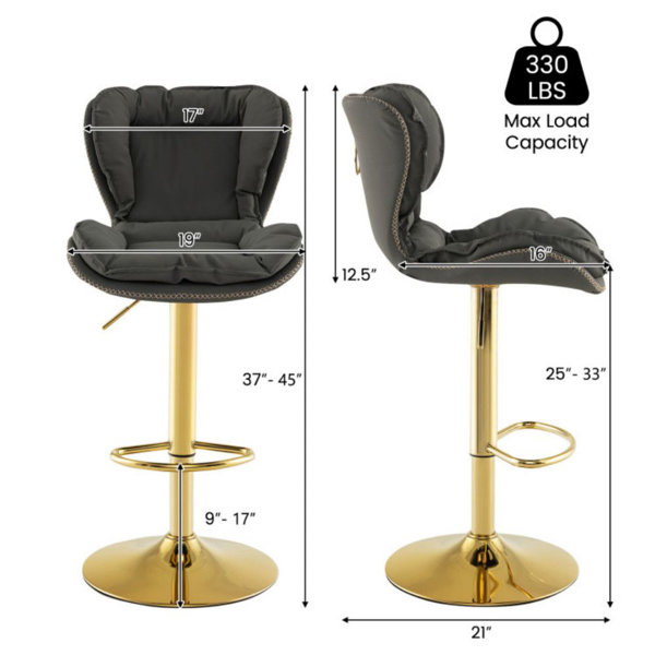 Max load swivel online bar stool